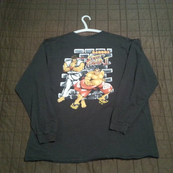 Capcom Other - StreetFighter II Street Fighter 2 Long sleeve shirt mens's Black